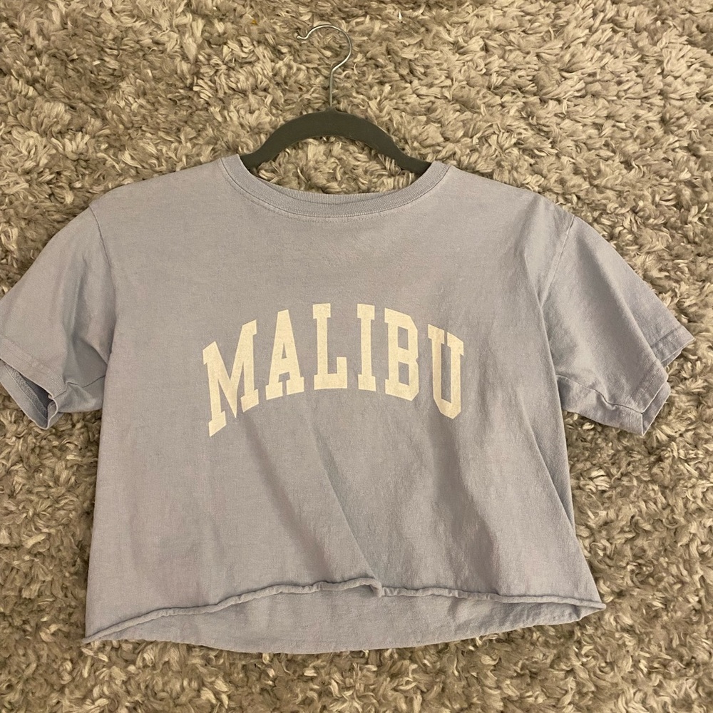john galt malibu raw cropped t-shirt